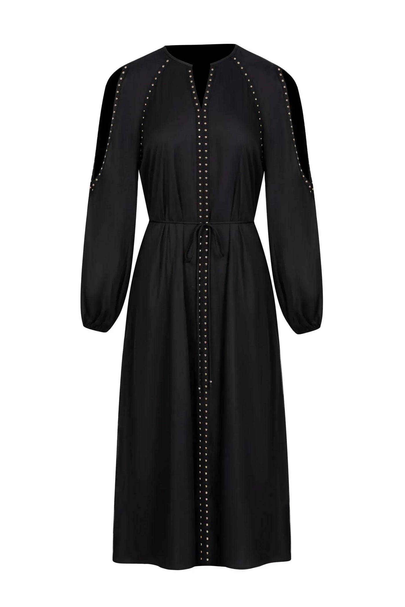 Tahari Long Sleeves Long Dress - Black-GDS Australia-Lima & Co
