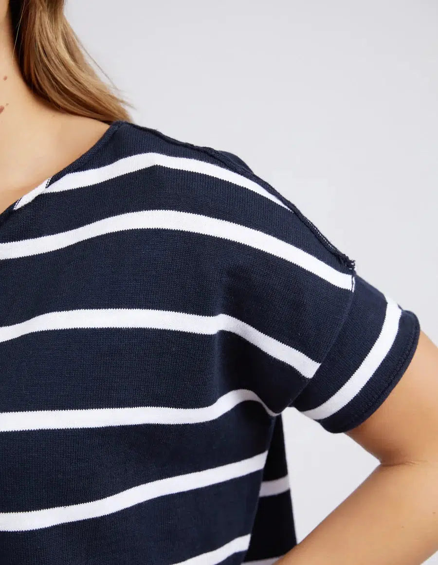 Tahlia Stripe Tee - Navy-Foxwood-Lima & Co