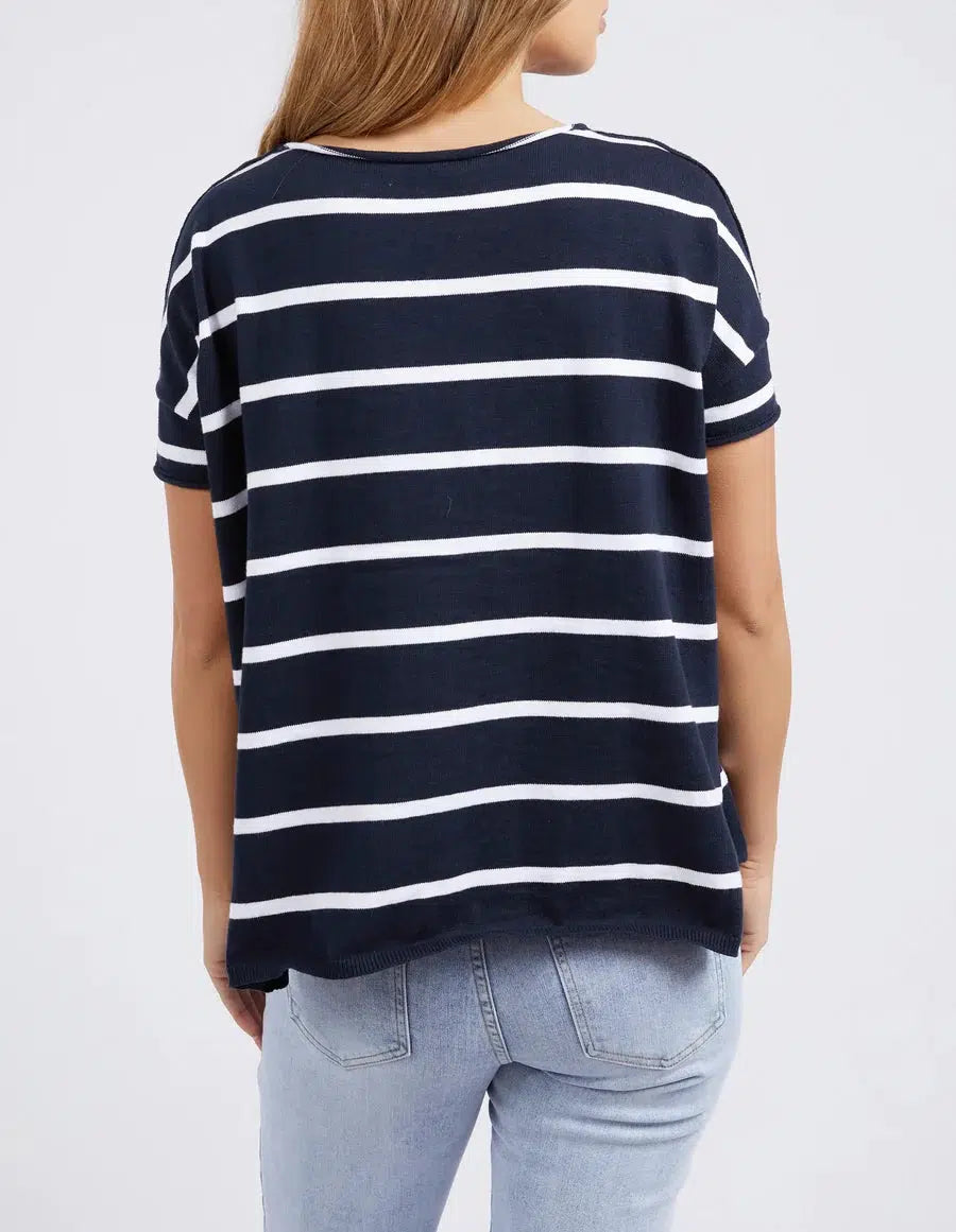 Tahlia Stripe Tee - Navy-Foxwood-Lima & Co