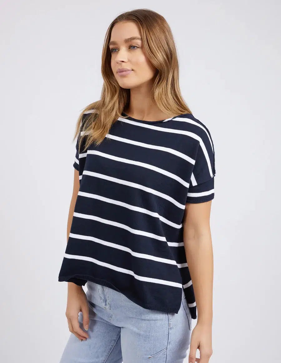 Tahlia Stripe Tee - Navy-Foxwood-Lima & Co