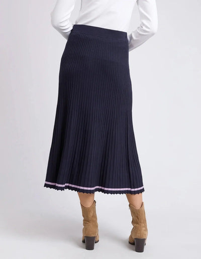 Tammy Knit Skirt - Navy-Elm Lifestyle-Lima & Co