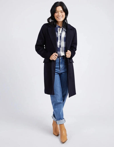 Tamsin Coat - Navy-Elm Lifestyle-Lima & Co
