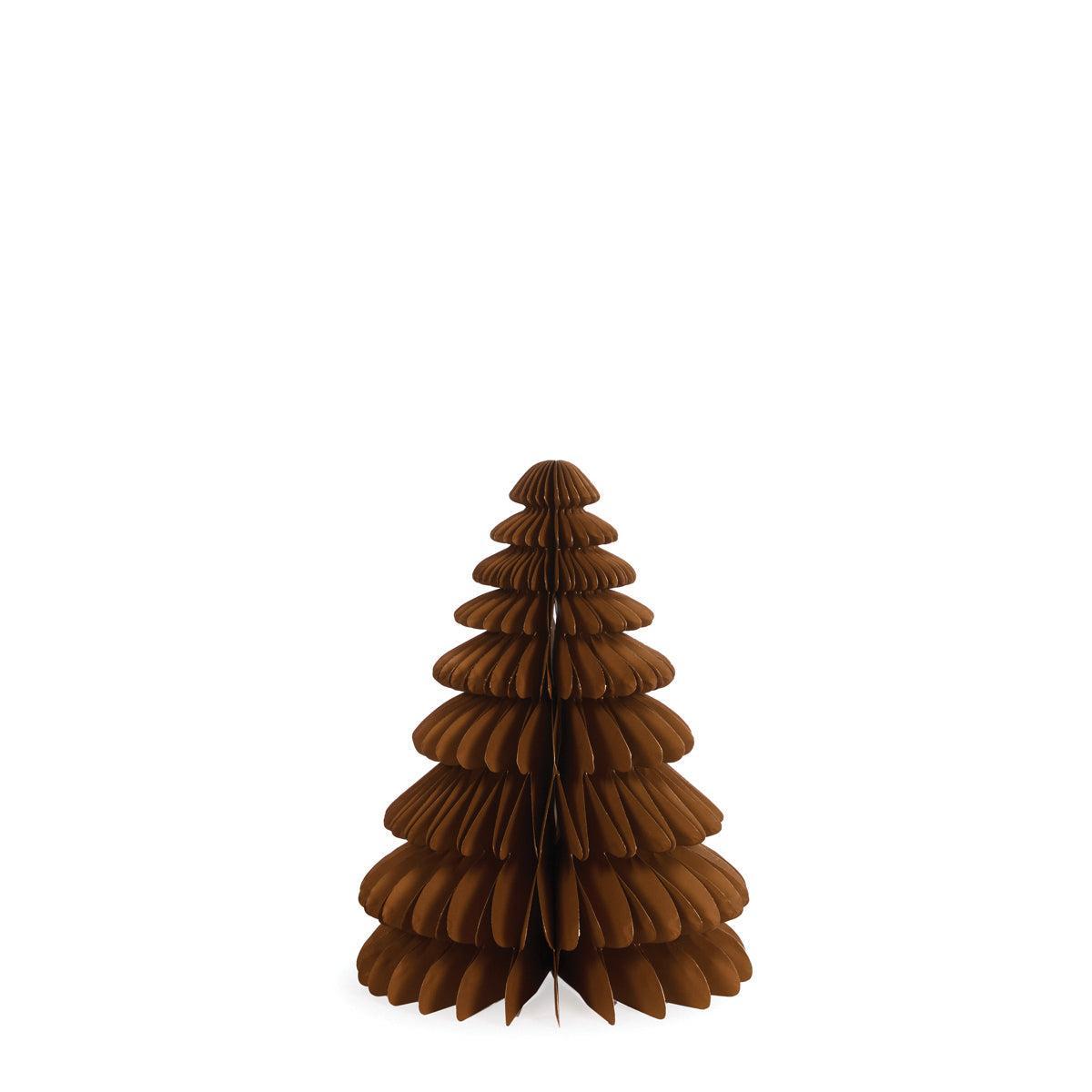 Tan Medium Table Top Paper Tree-Holly and Ivy-Lima & Co