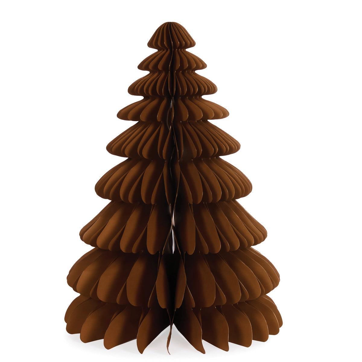 Tan Xl Table Top Paper Tree-Holly and Ivy-Lima & Co