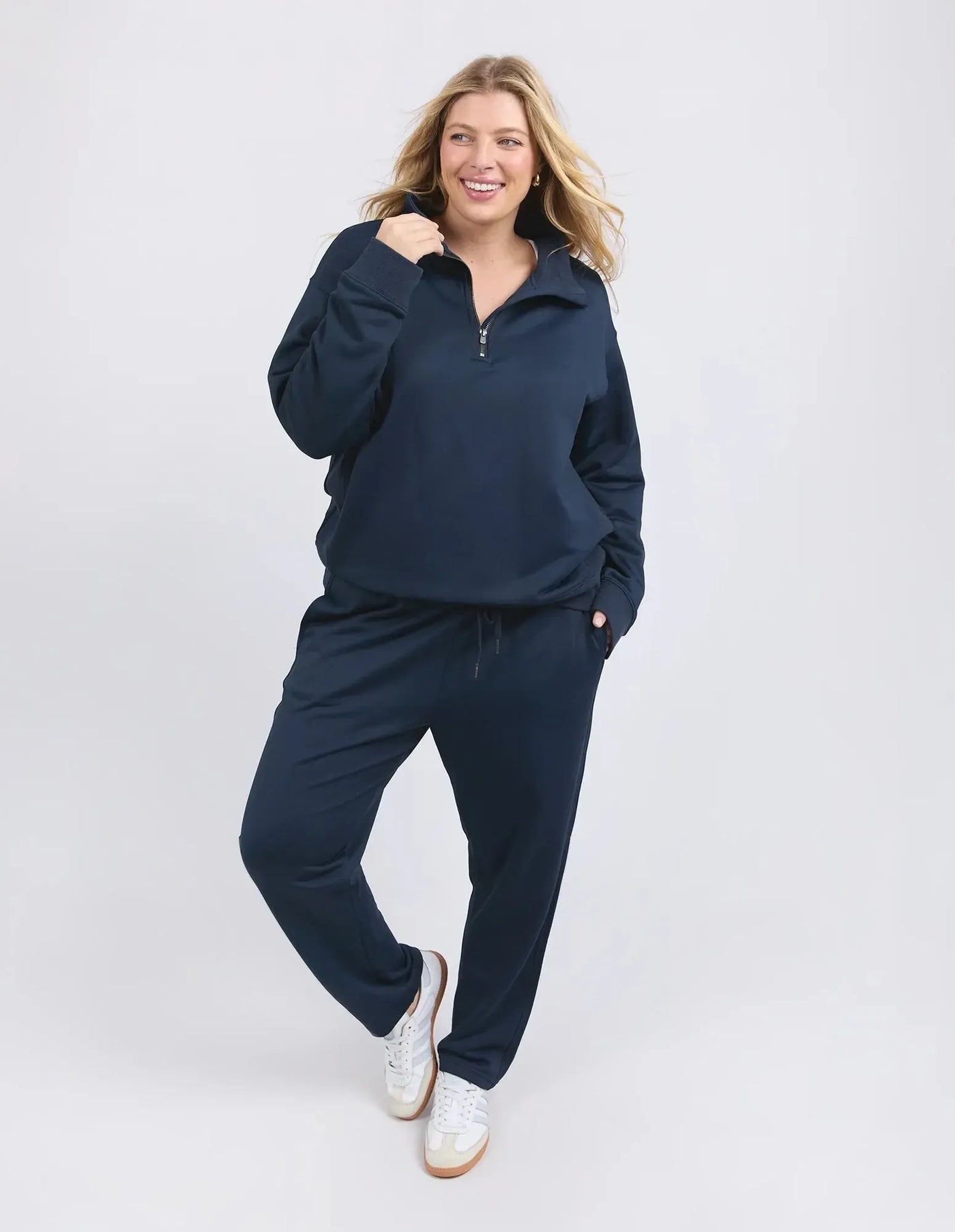 Tatum Half Zip Fleece - Navy-Elm Lifestyle-Lima & Co