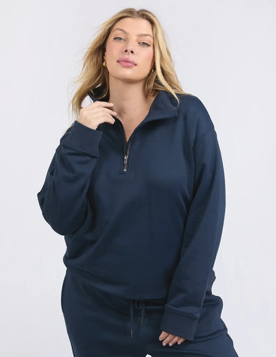 Tatum Half Zip Fleece - Navy-Elm Lifestyle-Lima & Co