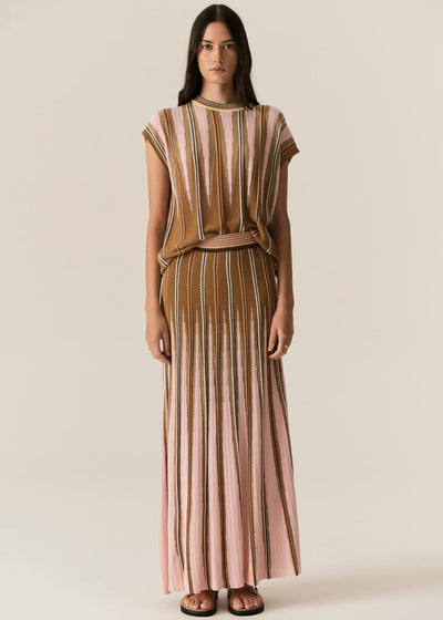 Tedd Knit Skirt - Ginger/Pink-Pol-Lima & Co