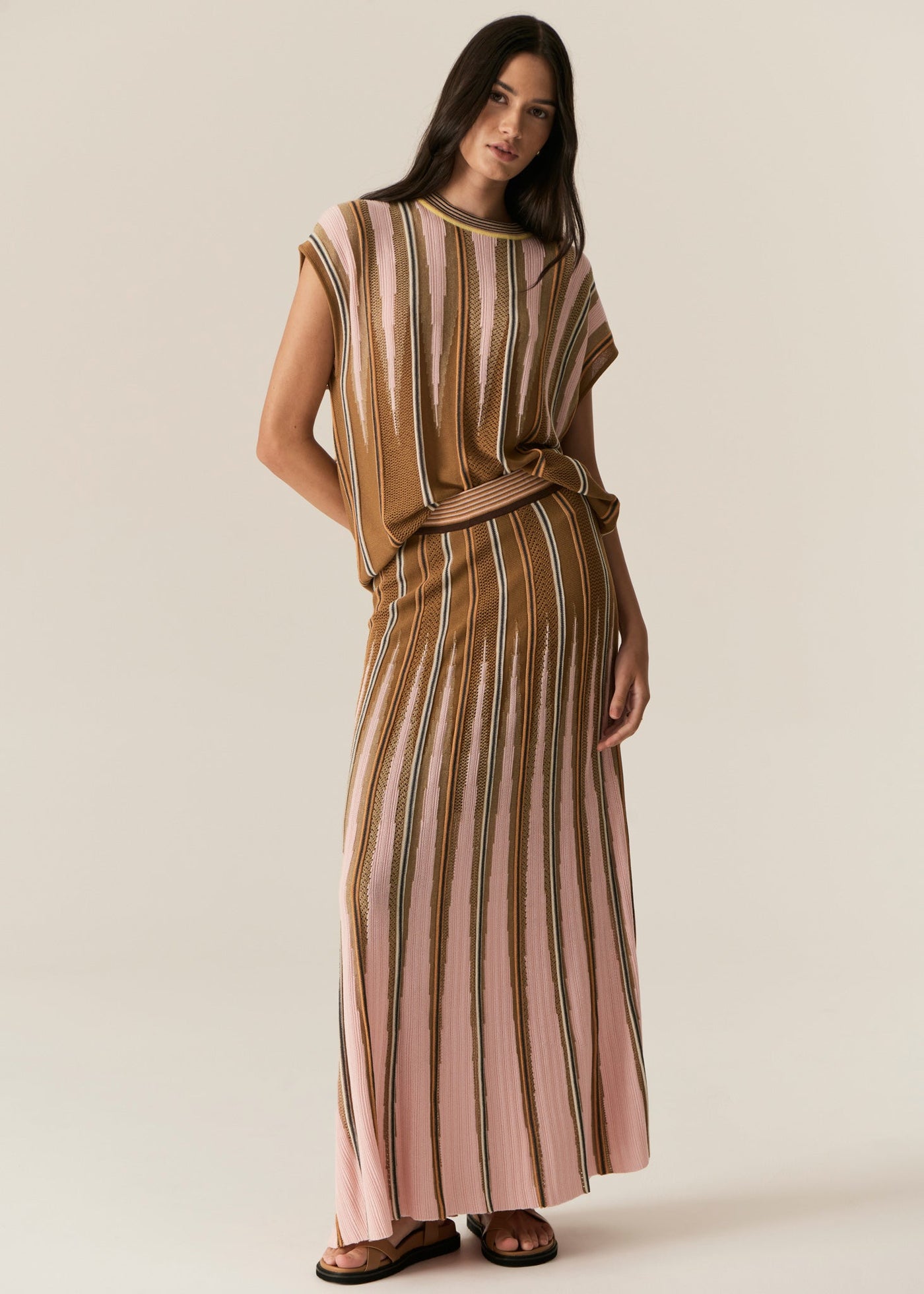 Tedd Knit Skirt - Ginger/Pink-Pol-Lima & Co
