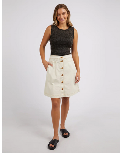 Tessa Metallic Knit Tank - Black-Foxwood-Lima & Co