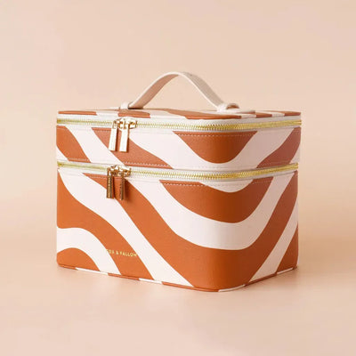 The Classic Vanity Case - Rust Swirl-Fox And Fallow-Lima & Co