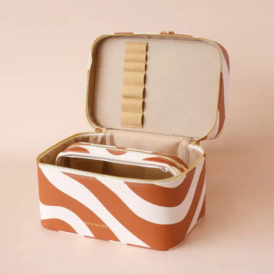 The Classic Vanity Case - Rust Swirl-Fox And Fallow-Lima & Co