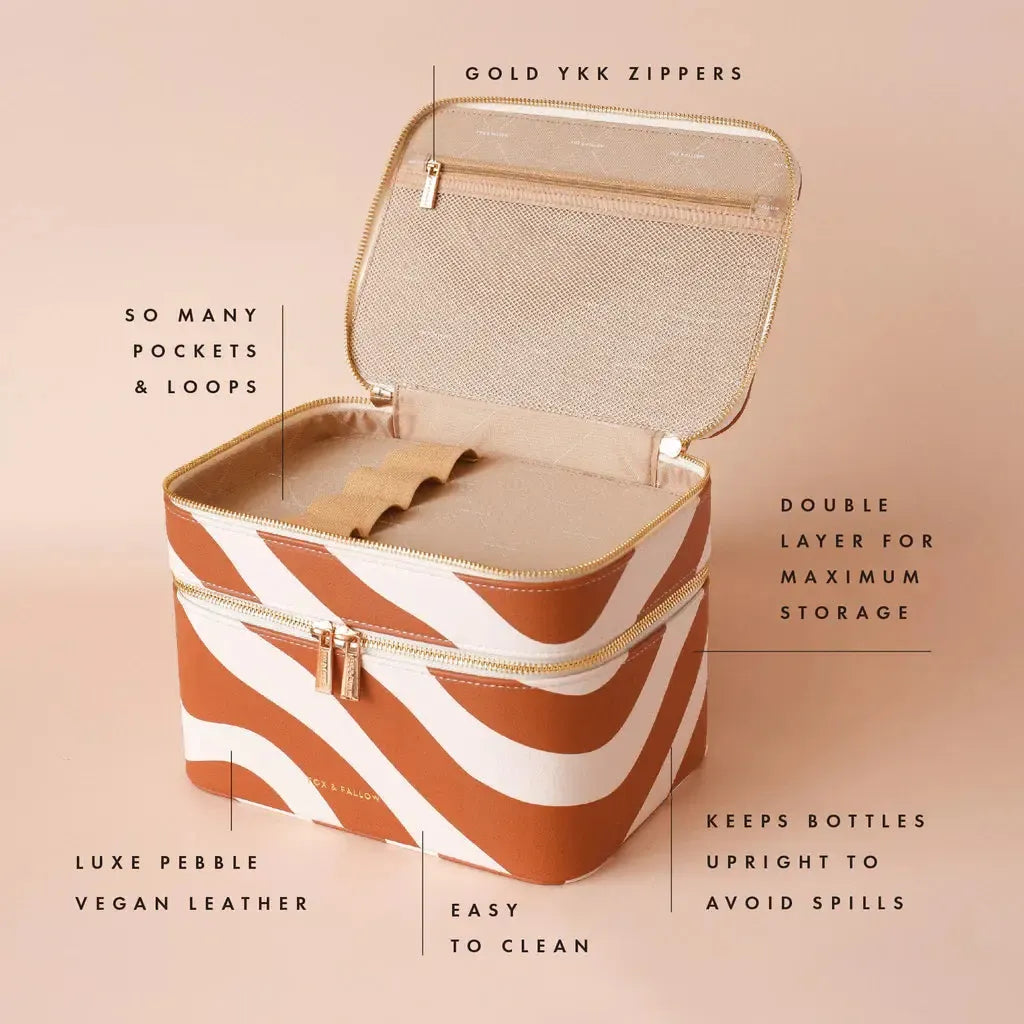 The Classic Vanity Case - Rust Swirl-Fox And Fallow-Lima & Co