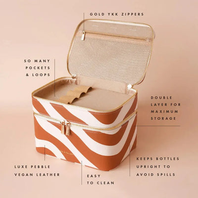 The Classic Vanity Case - Rust Swirl-Fox And Fallow-Lima & Co