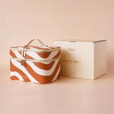 The Classic Vanity Case - Rust Swirl-Fox And Fallow-Lima & Co