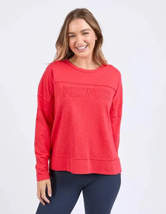 Throw On Tee - Red-Foxwood-Lima & Co