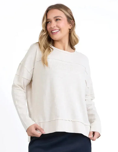 Throw on Tee - Bone-Foxwood-Lima & Co