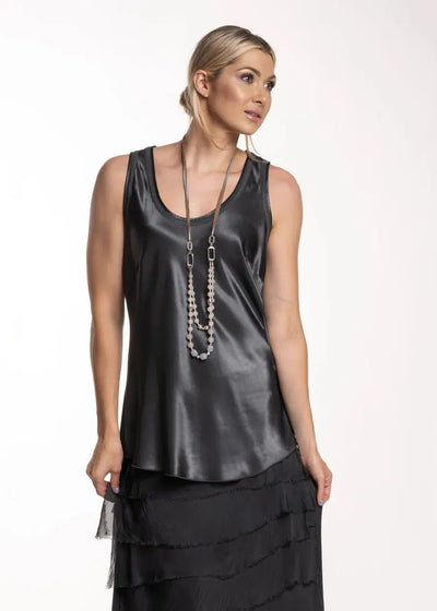 Toyah Singlet - Granite-IMAGINE FASHION-Lima & Co