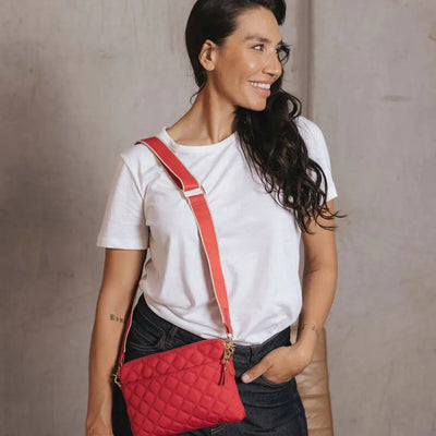 Tribeca Quilted Kiara - Red-BLACK CAVIAR DESIGNS-Lima & Co