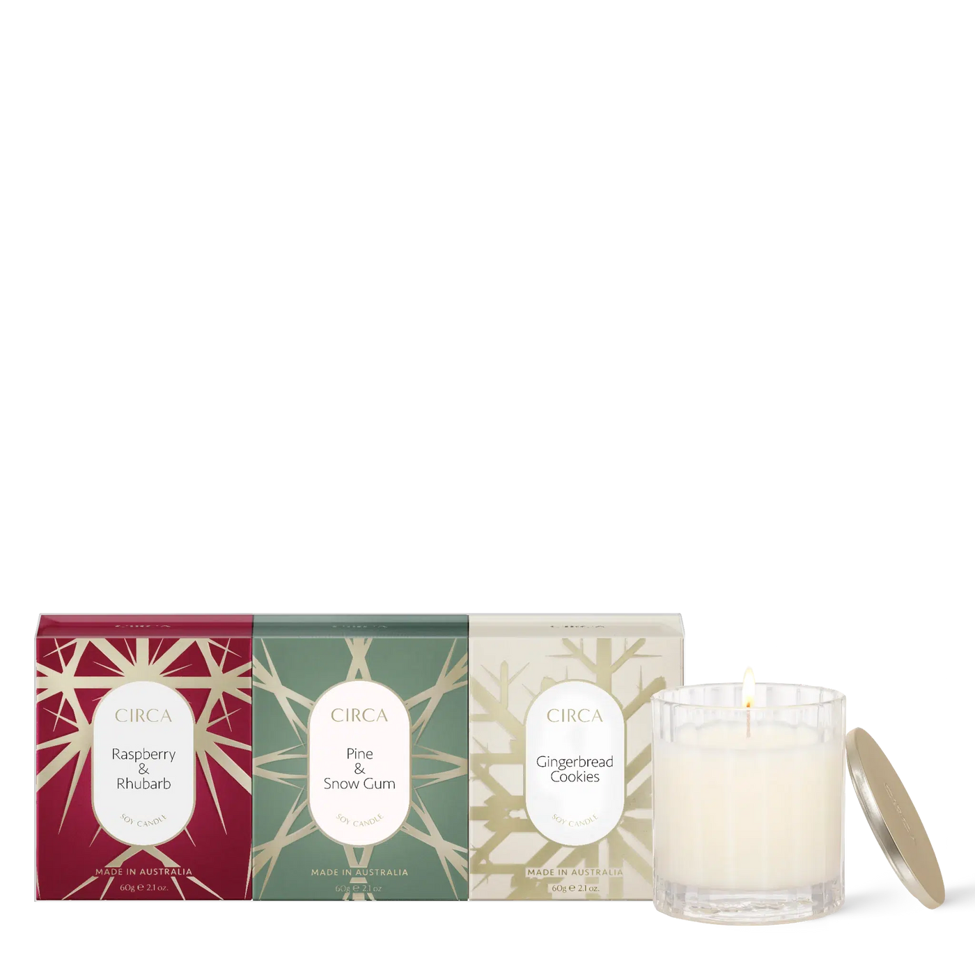 Trio Christmas Candles 60g-Circa-Lima & Co
