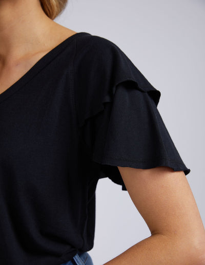 Tulip Tee - Black-Elm Lifestyle-Lima & Co