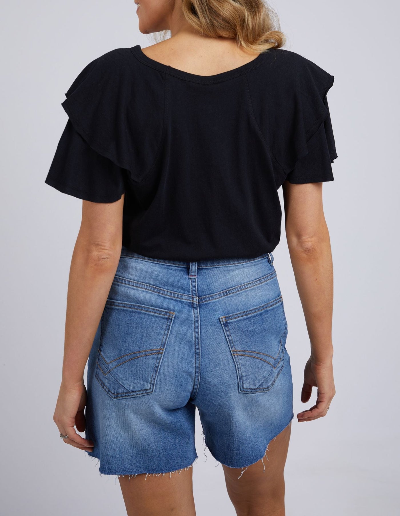 Tulip Tee - Black-Elm Lifestyle-Lima & Co