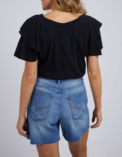 Tulip Tee - Black-Elm Lifestyle-Lima & Co