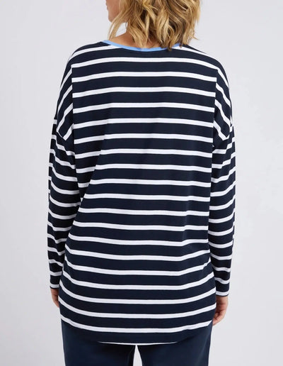 Tully Stripe L/S Tee - Navy-Elm Lifestyle-Lima & Co