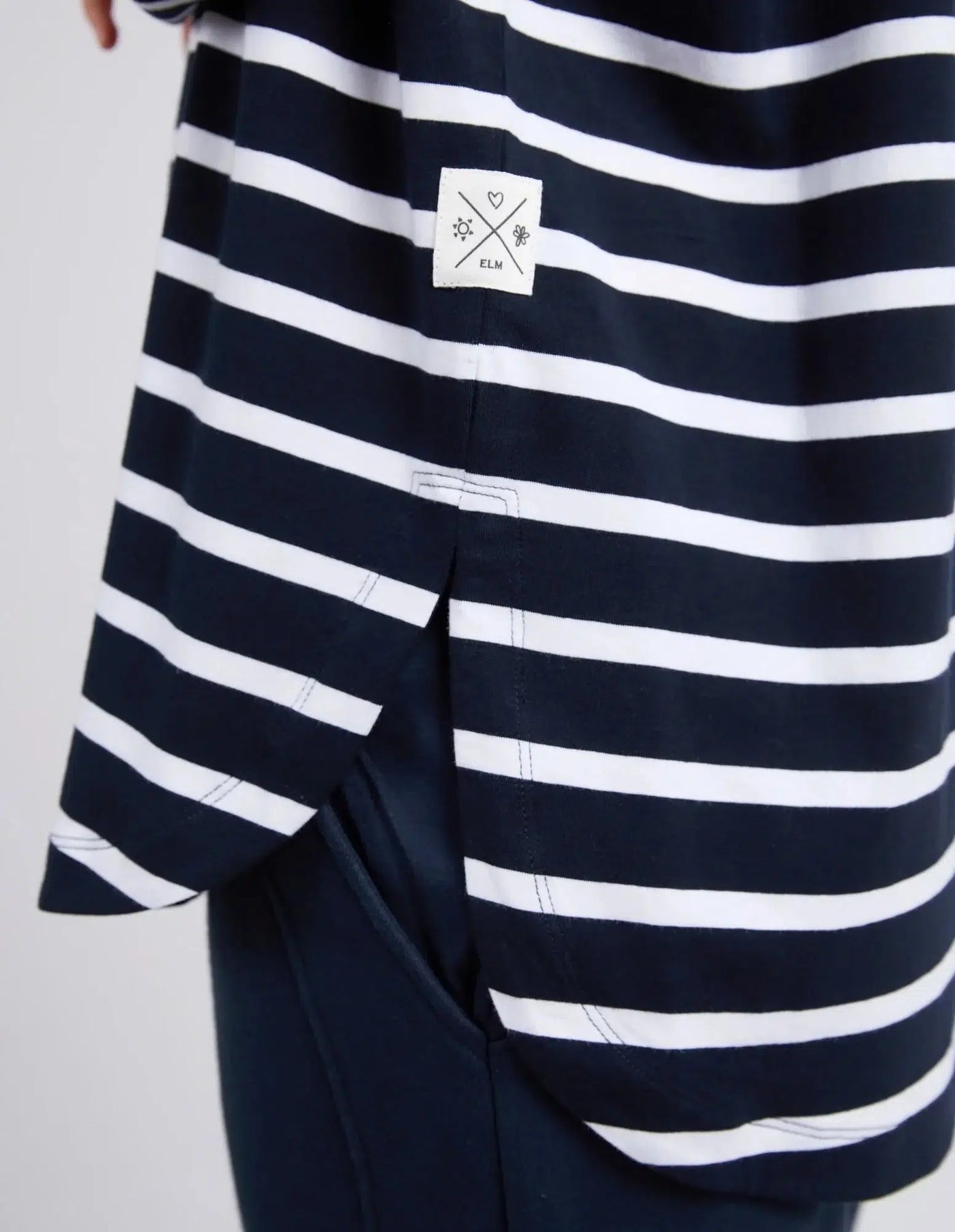 Tully Stripe L/S Tee - Navy-Elm Lifestyle-Lima & Co