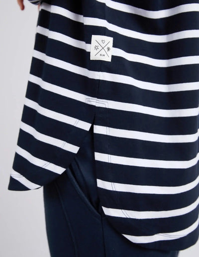 Tully Stripe L/S Tee - Navy-Elm Lifestyle-Lima & Co