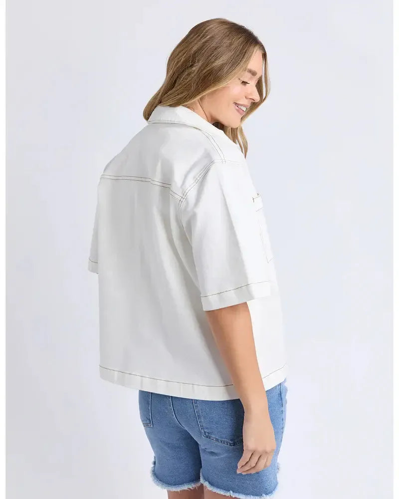 Valletta Shirt - White-Foxwood-Lima & Co