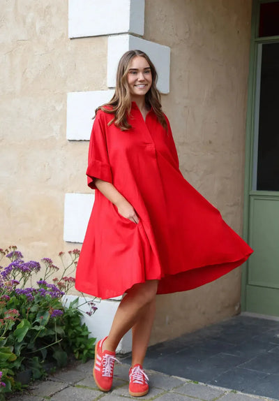 Varley Dress - Chilli-The Eighth Letter-Lima & Co