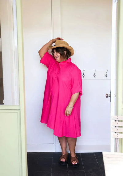 Varley Dress - Raspberry-The Eighth Letter-Lima & Co