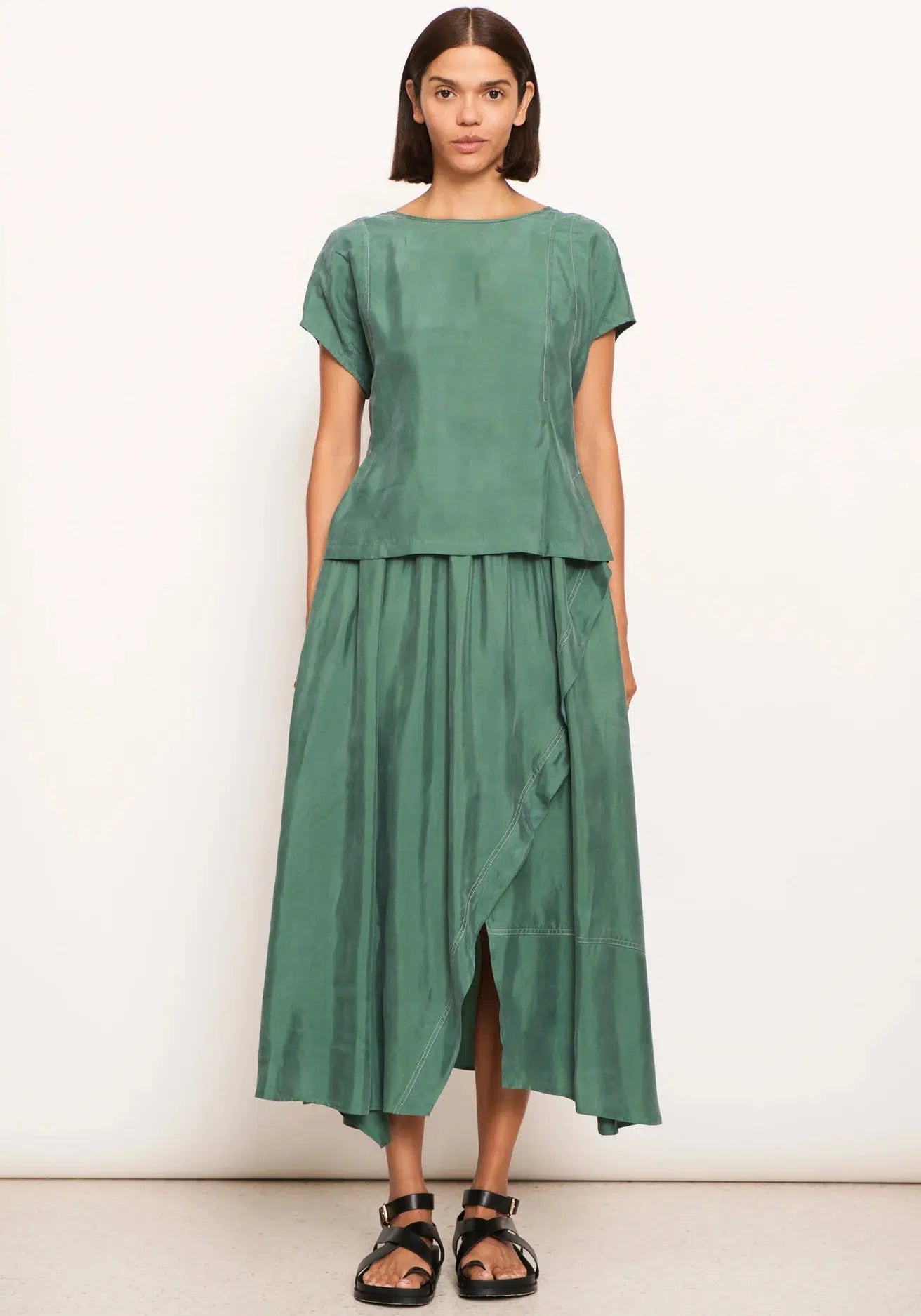 Vault Reversible Tee - Green-POL Clothing-Lima & Co
