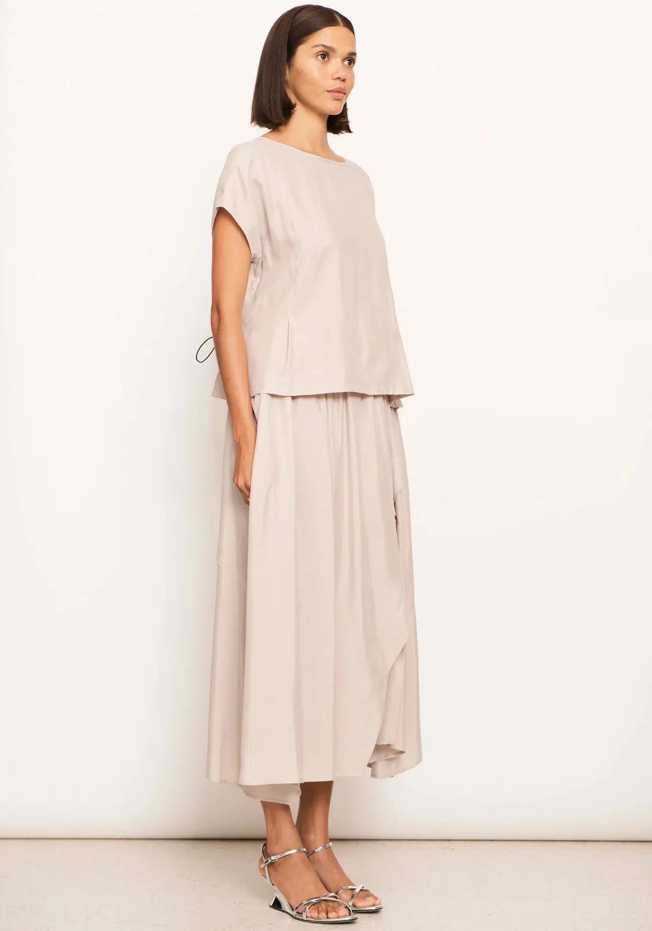 Vault Reversible Tee - Pebble-POL Clothing-Lima & Co