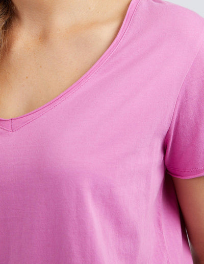 Fundamental Vee Tee - Super Pink-Elm Lifestyle-Lima & Co