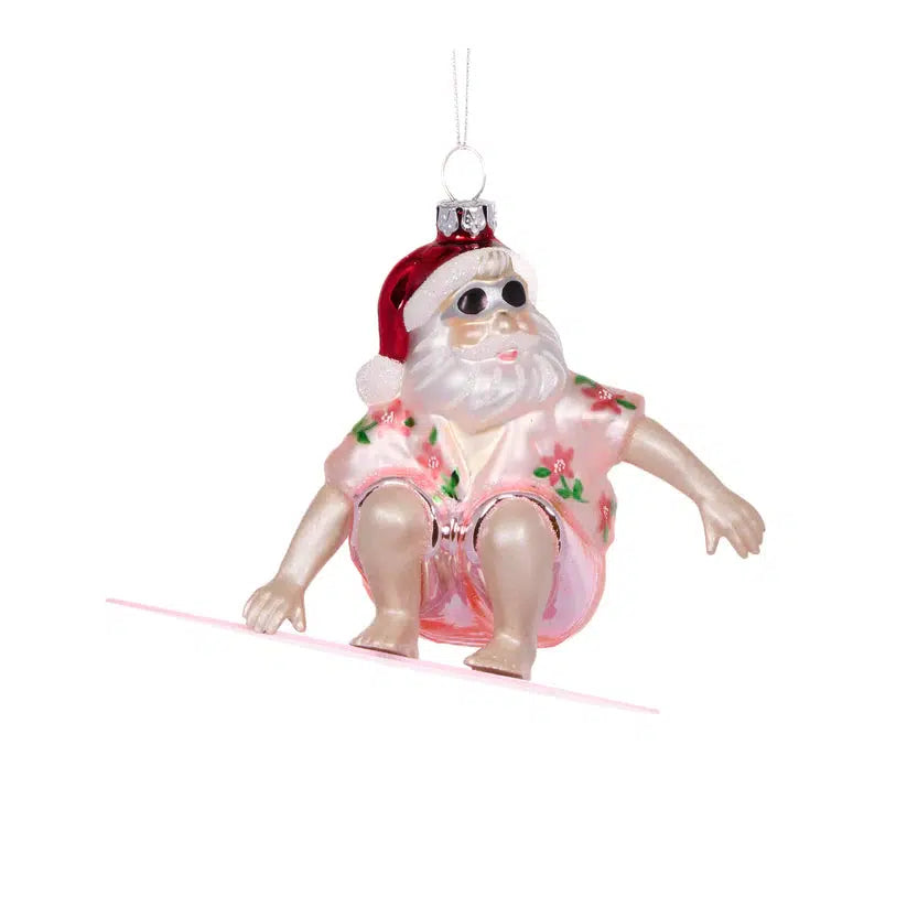 Vintage Surfing Santa Pink-Holly and Ivy-Lima & Co