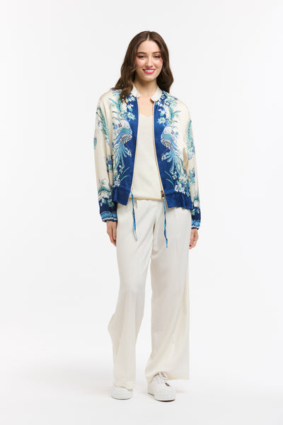 Viscose Bomber - Blue Beige-Urban Luxury-Lima & Co