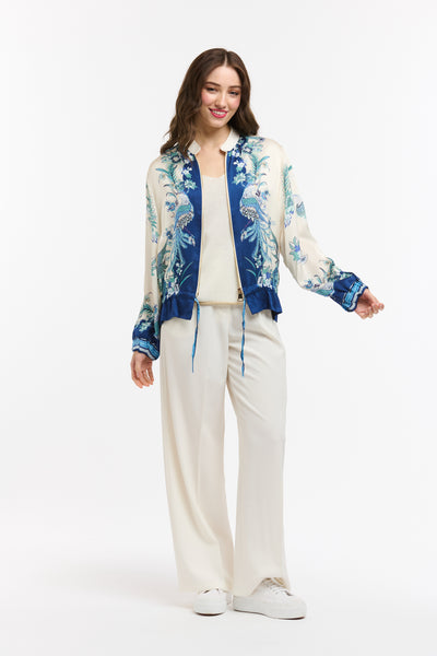 Viscose Bomber - Blue Beige-Urban Luxury-Lima & Co