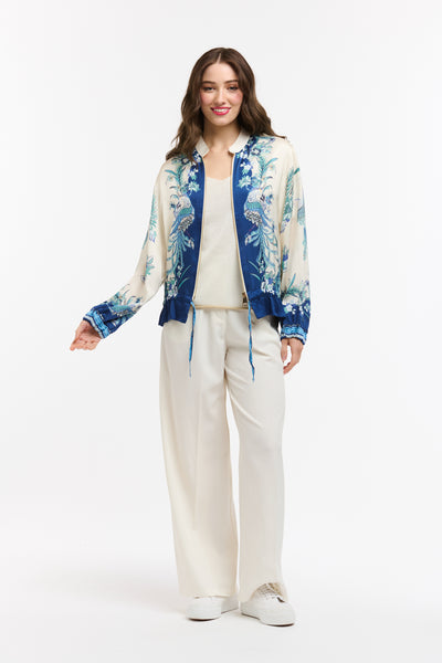 Viscose Bomber - Blue Beige-Urban Luxury-Lima & Co