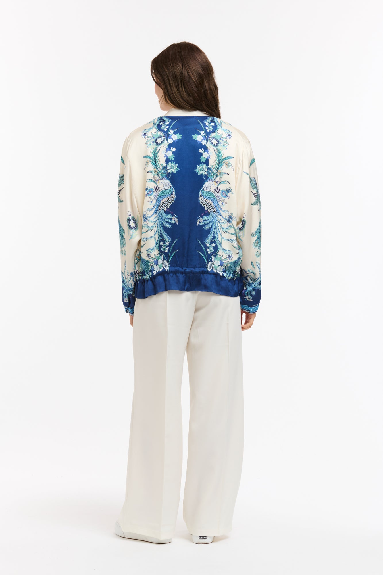 Viscose Bomber - Blue Beige-Urban Luxury-Lima & Co