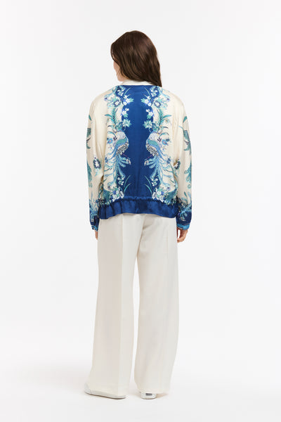 Viscose Bomber - Blue Beige-Urban Luxury-Lima & Co