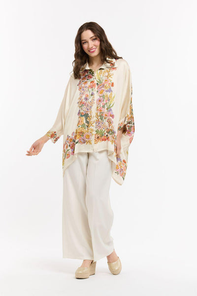 Viscose Drape Shirt - Cream-Urban Luxury-Lima & Co