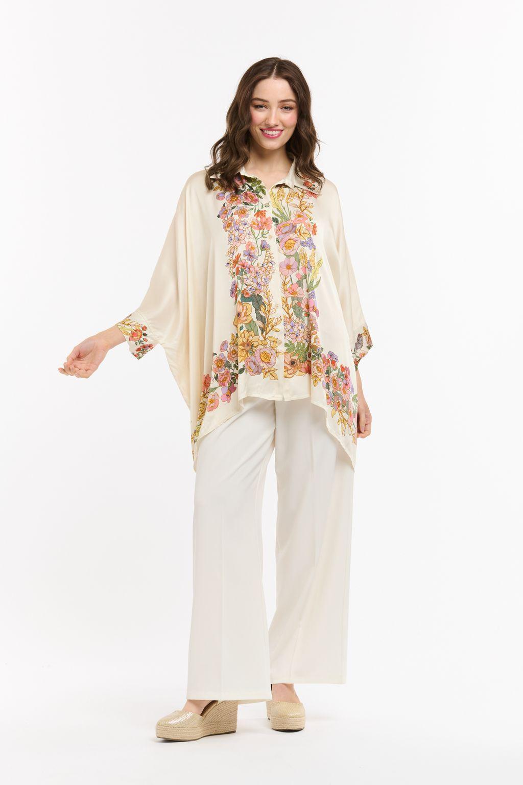 Viscose Drape Shirt - Cream-Urban Luxury-Lima & Co