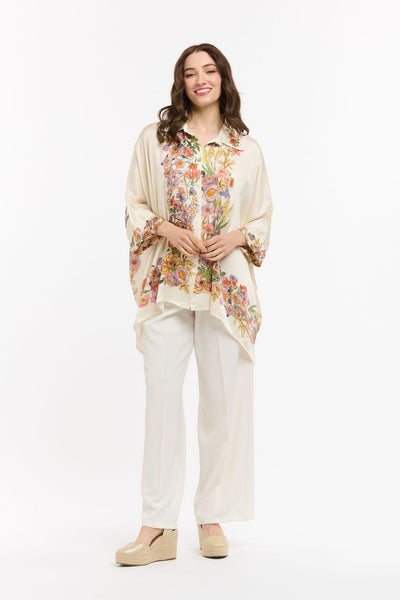 Viscose Drape Shirt - Cream-Urban Luxury-Lima & Co