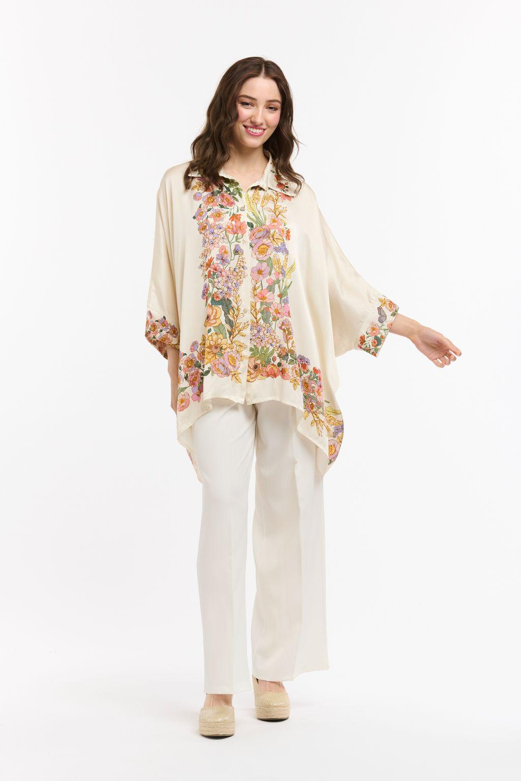 Viscose Drape Shirt - Cream-Urban Luxury-Lima & Co