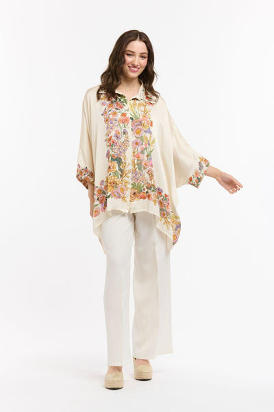 Viscose Drape Shirt - Cream-Urban Luxury-Lima & Co