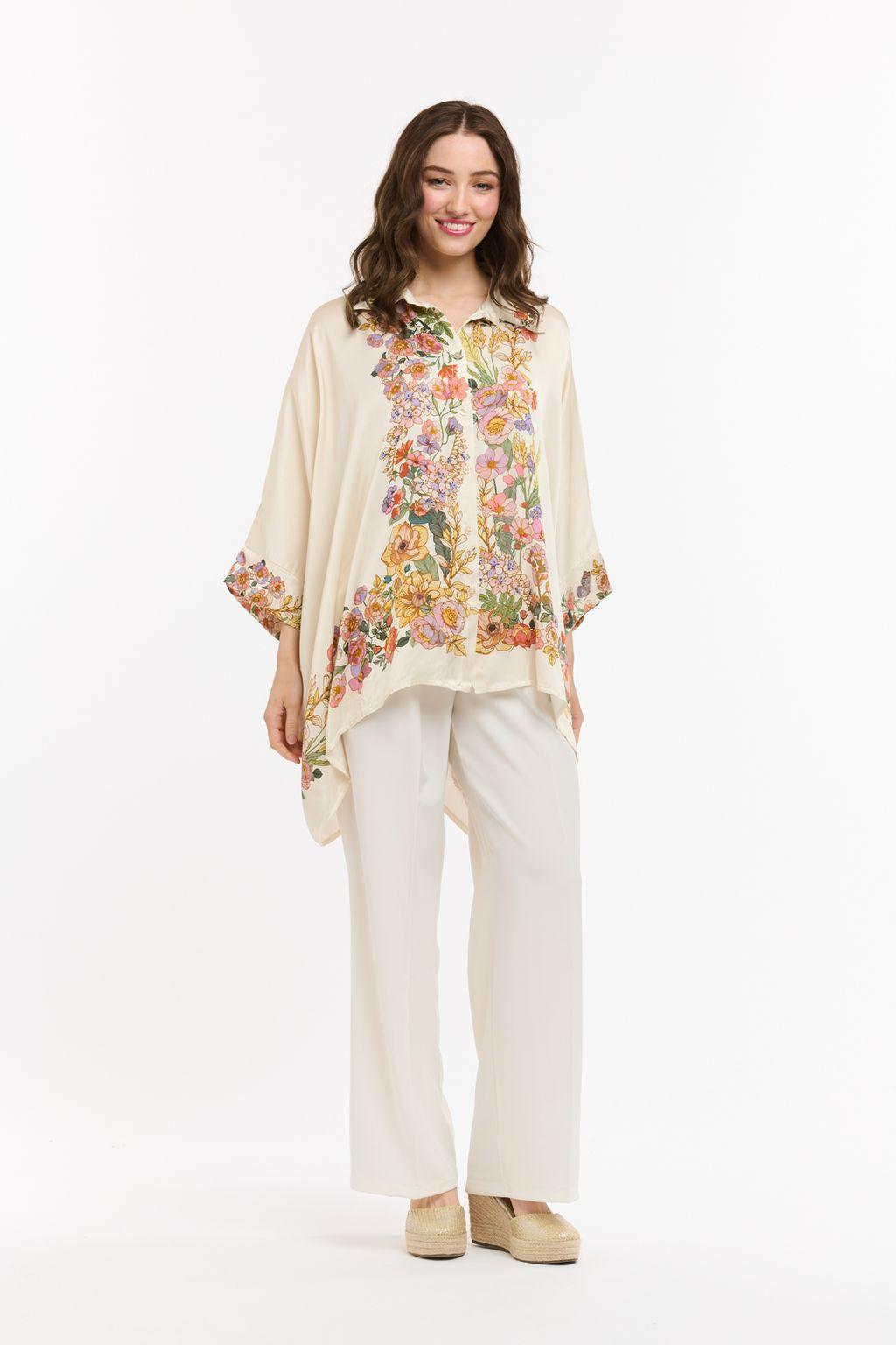 Viscose Drape Shirt - Cream-Urban Luxury-Lima & Co