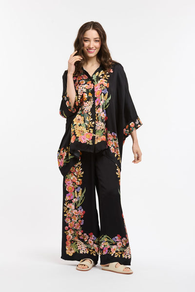 Viscose Floral Pants - Black-Urban Luxury-Lima & Co