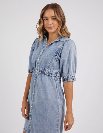 Vivian Dress - Washed Blue-Foxwood-Lima & Co