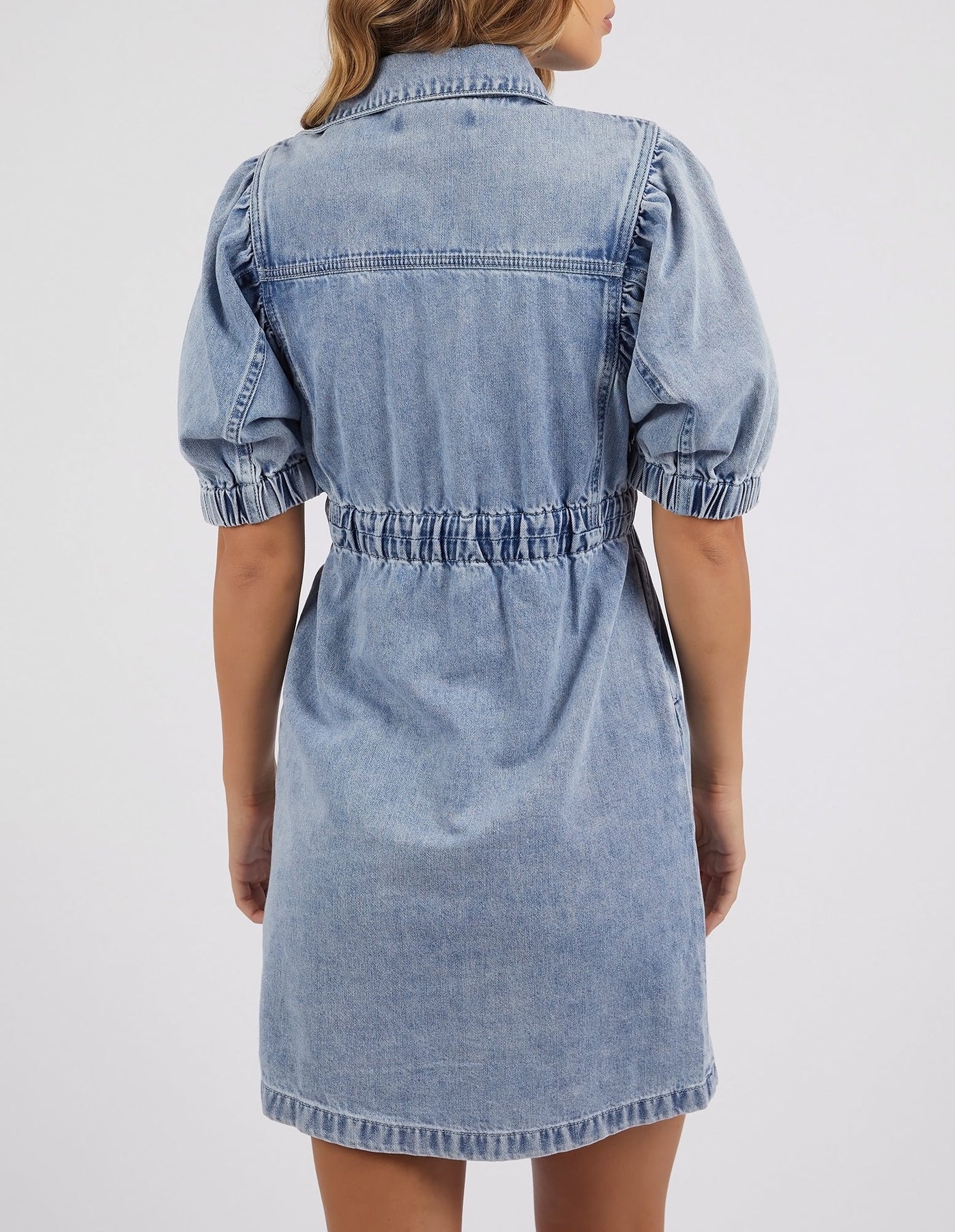 Vivian Dress - Washed Blue-Foxwood-Lima & Co